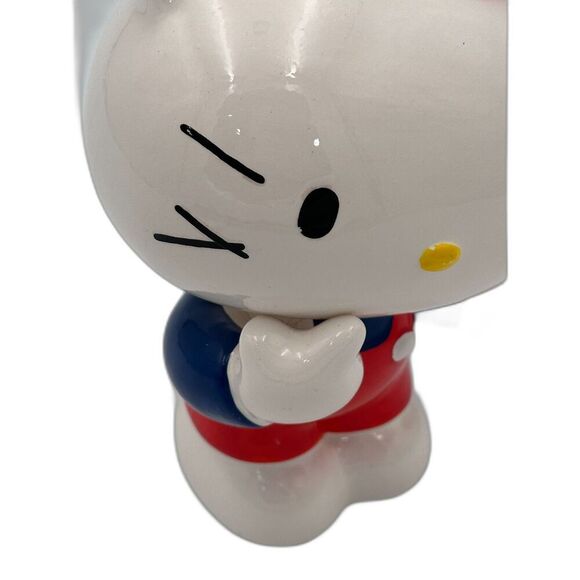 Vintage 1976 Hello Kitty Ceramic Bank Sanrio Japan Rare Whisker Misprint - Picture 3 of 10
